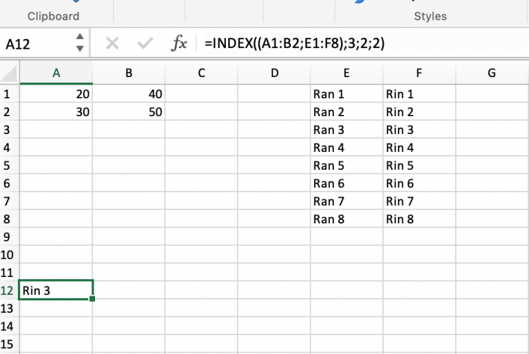 Cara Menggunakan Rumus Index Match Di Excel