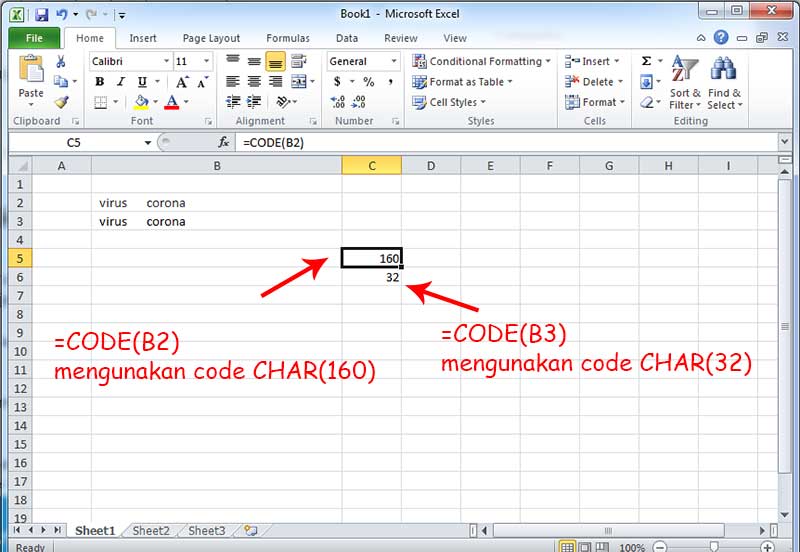 Cara Menghilangkan Spasi di Excel