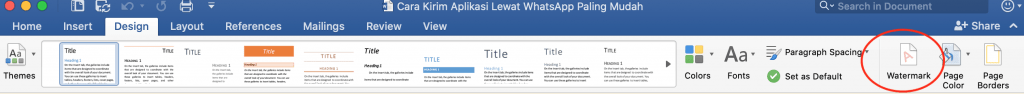 Cara Menghilangkan Watermark di Word 100% Works