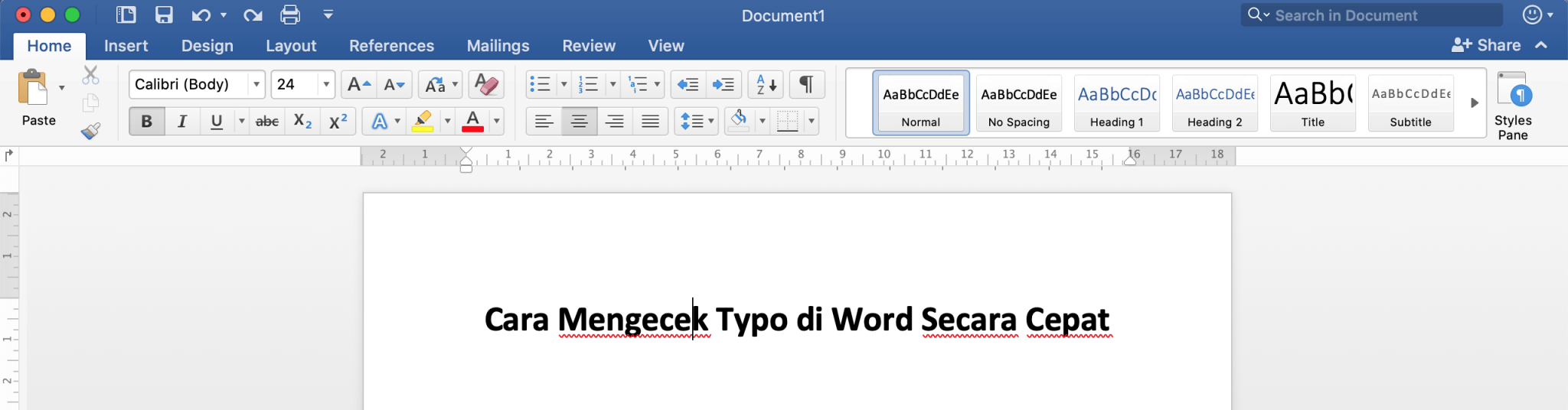 Cara mengecek typo di word secara cepat