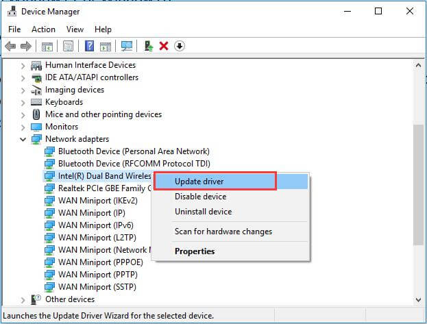 update wireless driver