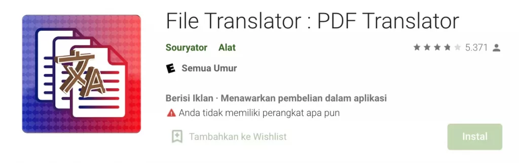 Cara Translate PDF di HP