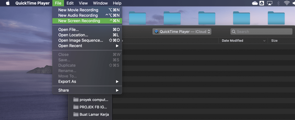 Cara Screen Record di MacBook