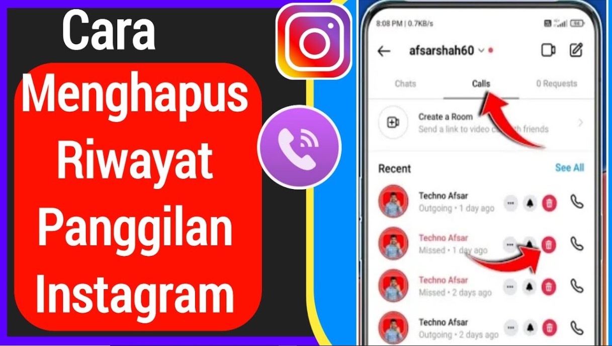 Cara Menghapus Riwayat Panggilan di Instagram