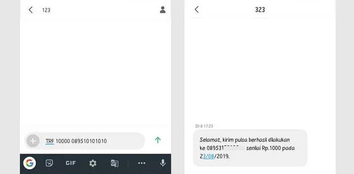 Cara Transfer Pulsa 3 Lewat SMS