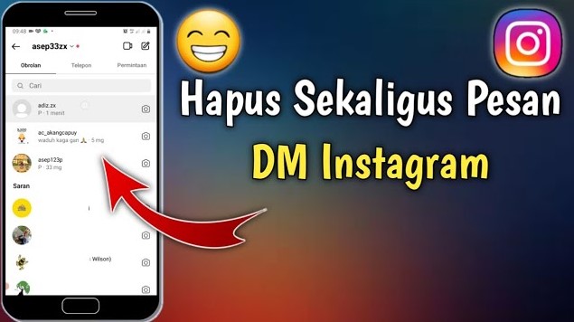 cara menghapus saran di DM Instagram
