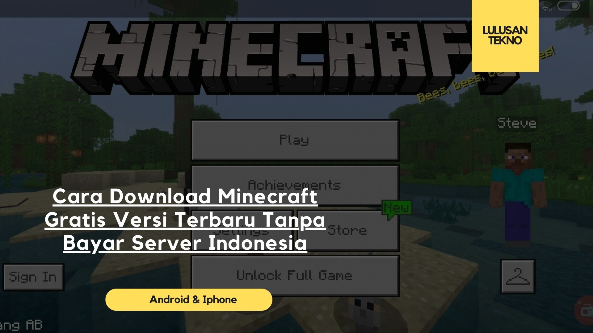 Cara Download Minecraft Gratis Versi Terbaru Tanpa Bayar Server Indonesia