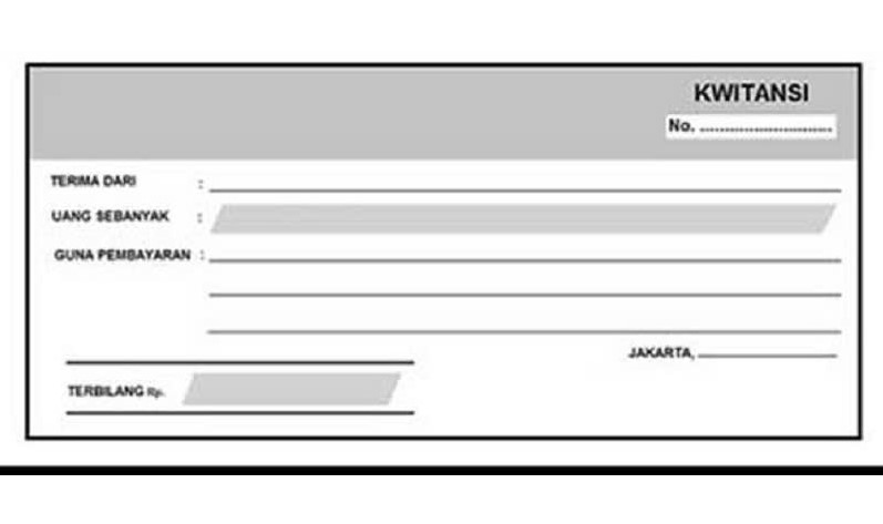 cara menggunakan kwitansi